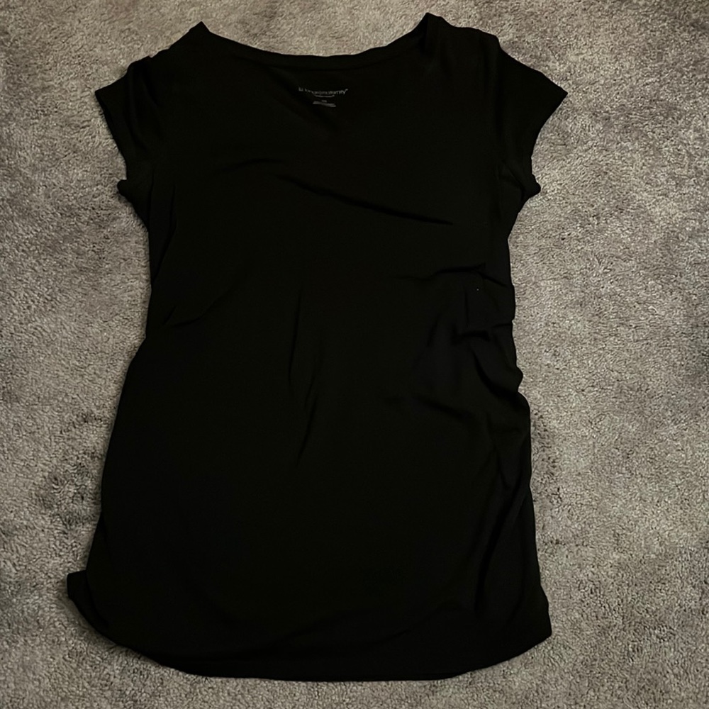 Liz Lange Maternity, black T-shirt, size XS
